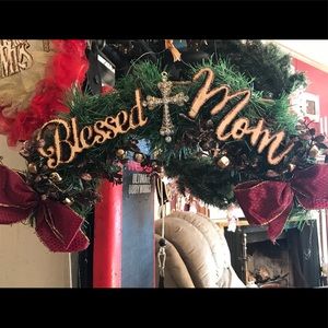 Blessed mom wreath